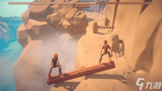 联机新游《Log Riders》定档2月12日：伐木工版《链在一起》 双人踩木头挑战血压极限