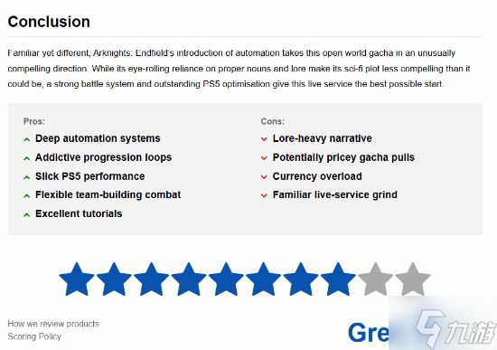 《明日方舟:终末地》外媒打8分！拥有最佳的开局