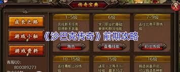 沙巴克传奇游戏攻略是什么