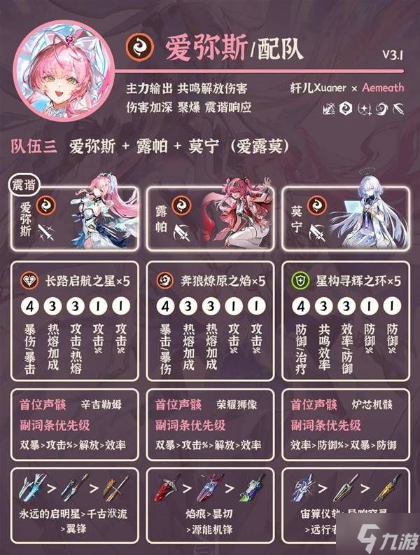 《鸣潮》爱弥斯配队推荐 爱弥斯怎么配队