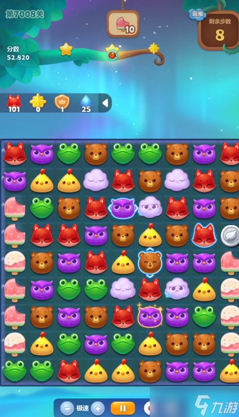 开心消消乐7008怎么过