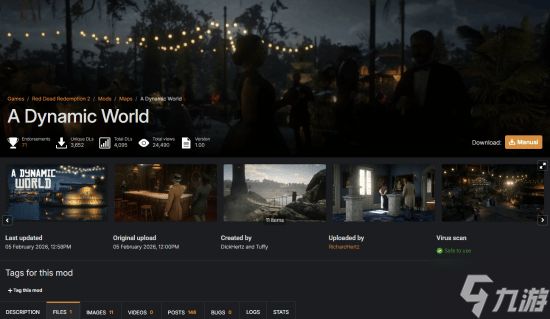 mod作者还原了《荒野大镖客：救赎2》中被删减动态世界