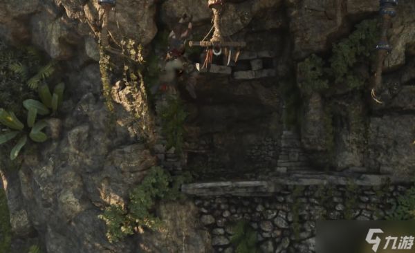 古墓丽影暗影怎么荡绳子