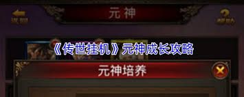 传世挂机元神如何进阶