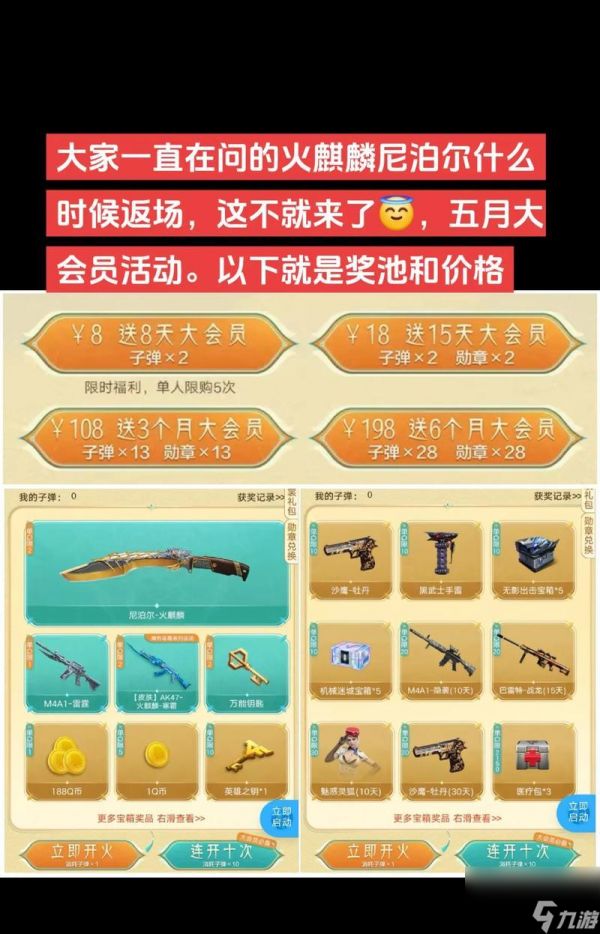 尼泊尔火麒麟在穿越火线中如何获得？