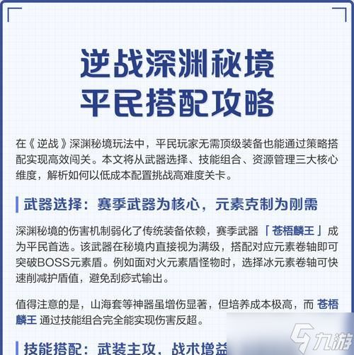 逆战武装战术搭配指南是什么？