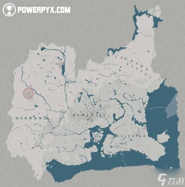 《红色沙漠》高清大地图一览 完整地图及地图大小介绍