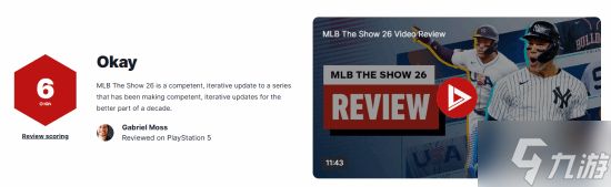 "老美爱酱"新年货《美国职业棒球大联盟26》IGN仅6分：换汤不换药啊！
