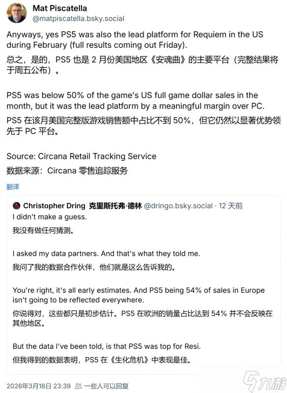 谁说主机要凉了?《生化危机9》PS5版销量显著领先PC