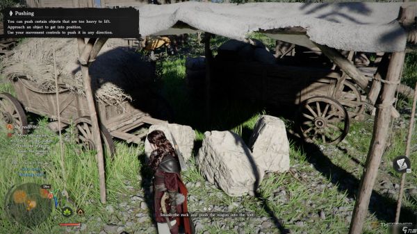 如何在《红色沙漠》的营地中推动货车并固定木桩