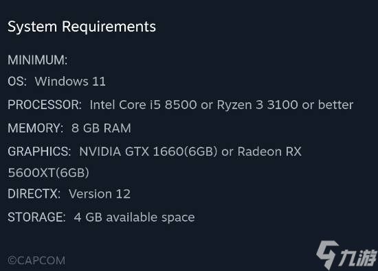 《生化危机》原版上架Steam！PC配置要求高得离谱？