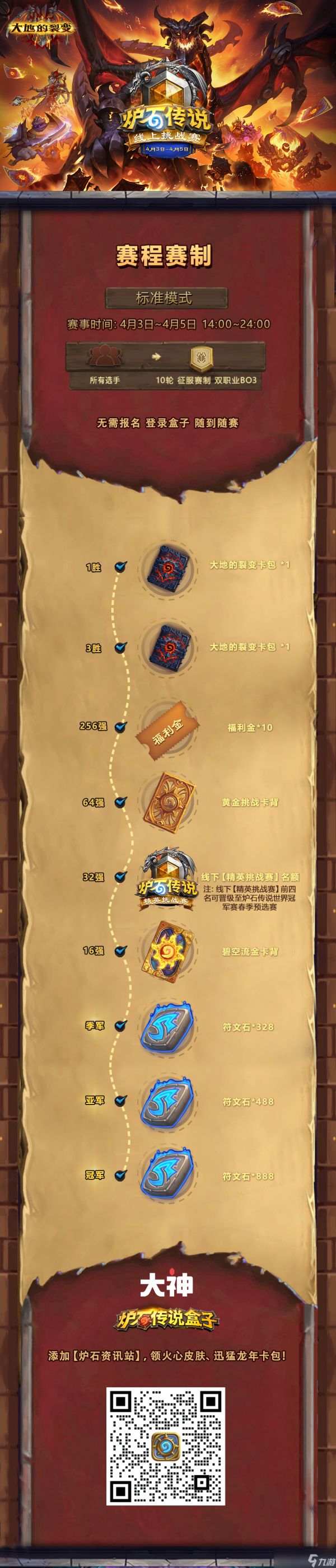 炉石传说大地的裂变线上挑战赛介绍