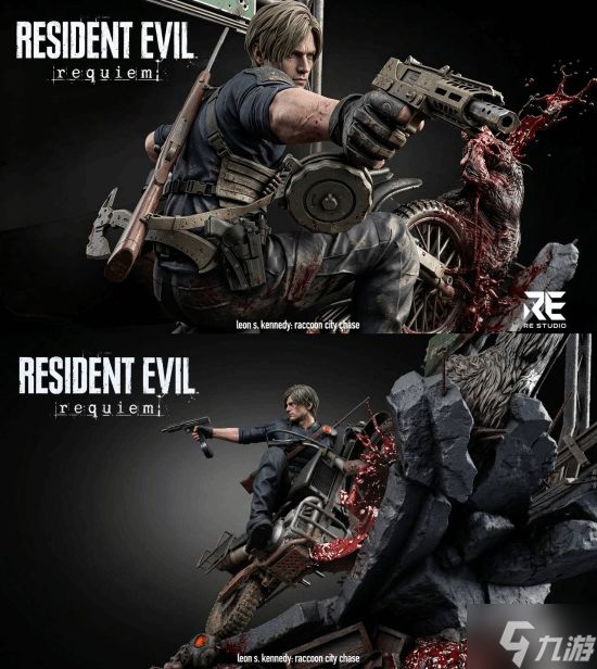 《生化危机9》里昂名场面雕像来了！丧尸喷涌太下饭