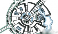 以城市天际线为主题的圆形规划设计 创意游戏中的圆形城市天际线设计