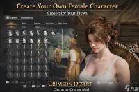 红色沙漠推角色创建器——女性模组，支持百种面容发型与全铠甲适配