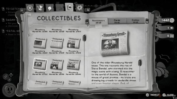 在《Mouse: P.I. For Hire》中寻找每一份报纸的位置