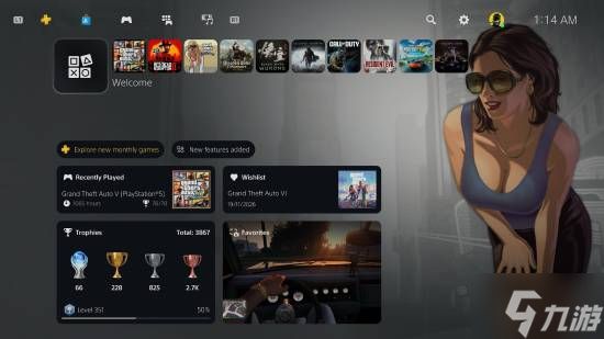 PS5全新界面曝光！排版大变样 布局更紧凑